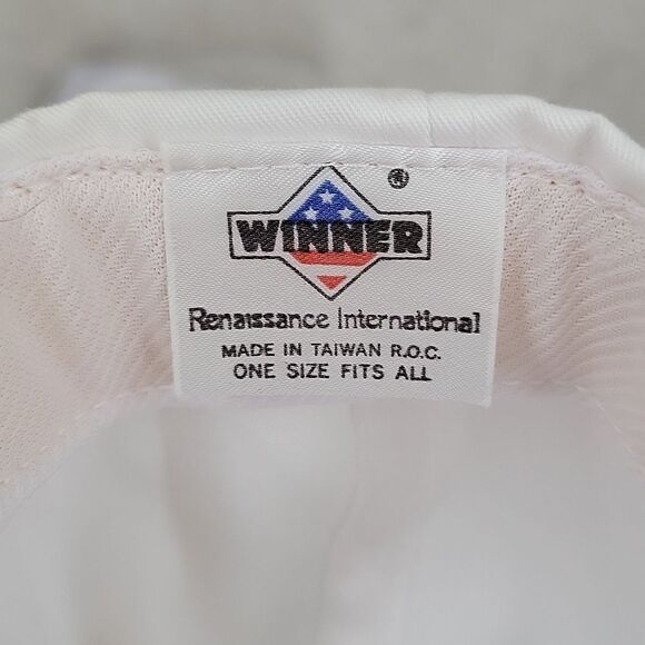 WINNER Renaissance International Vintage Geneva Hat White Blue Streetwear - Picture 10 of 12